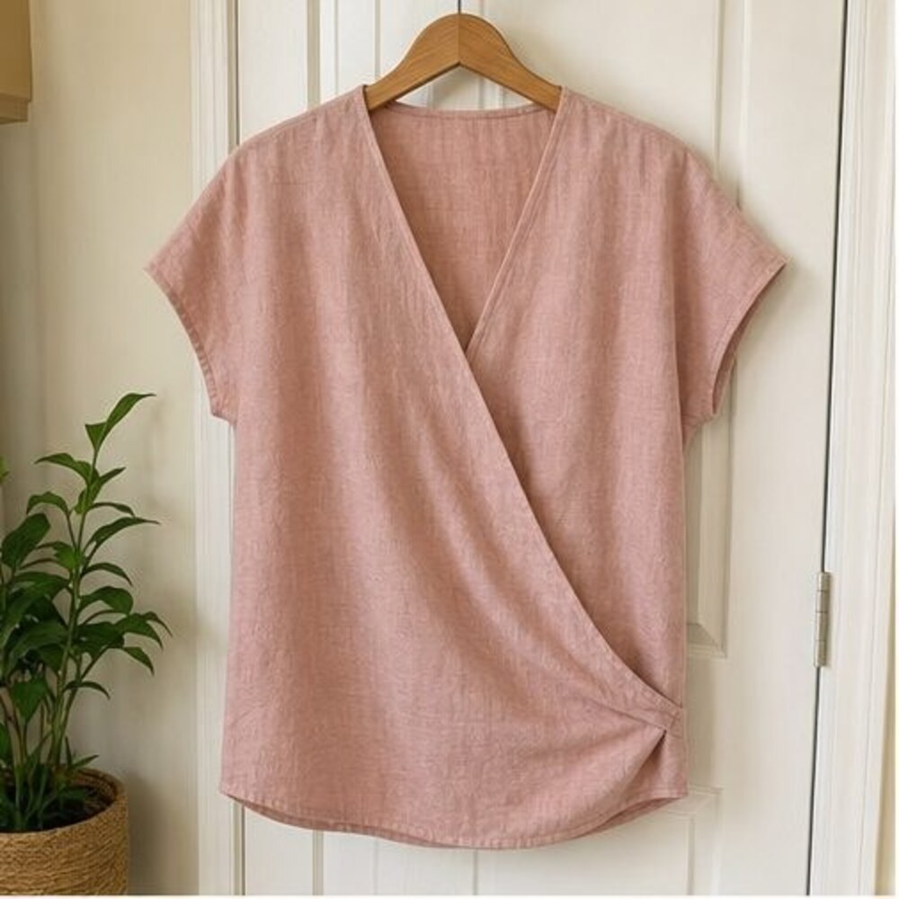 Blush Wrap Blouse